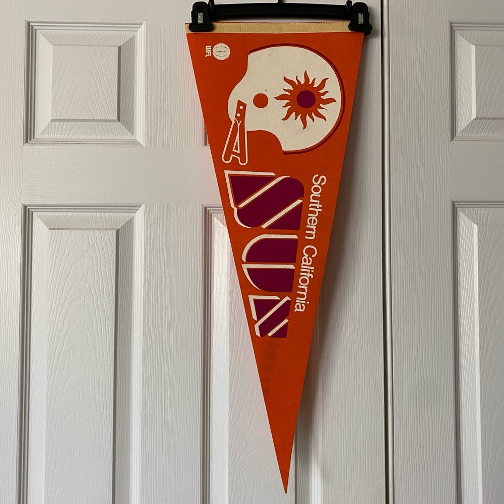 Vintage 1974 Southern California Sun World Football League 30” x  12” Pe…